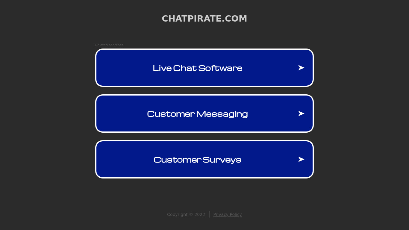 ChatPirate Landing page