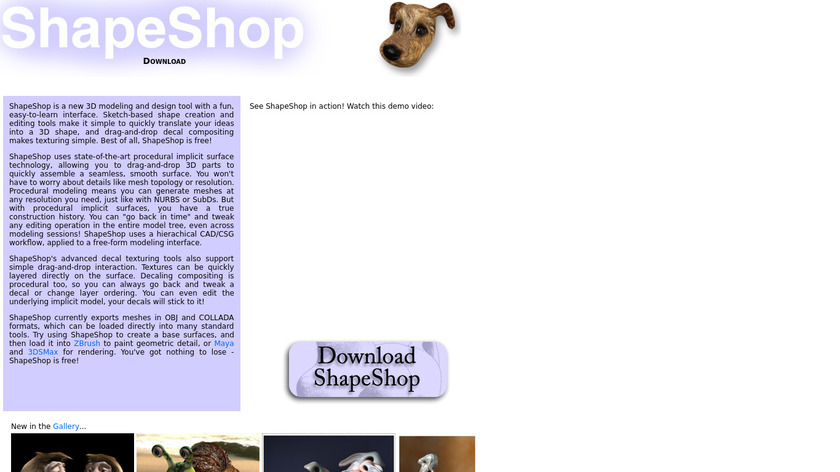 ShapeShop Landing Page