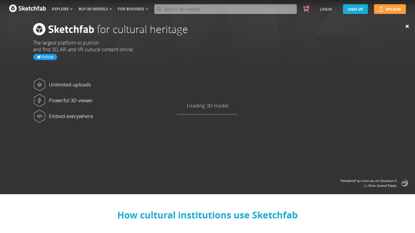 Sketchfab for Museums Landing Page