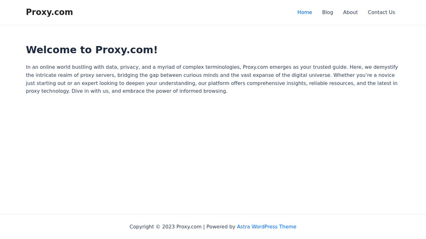 Proxy.com Landing Page