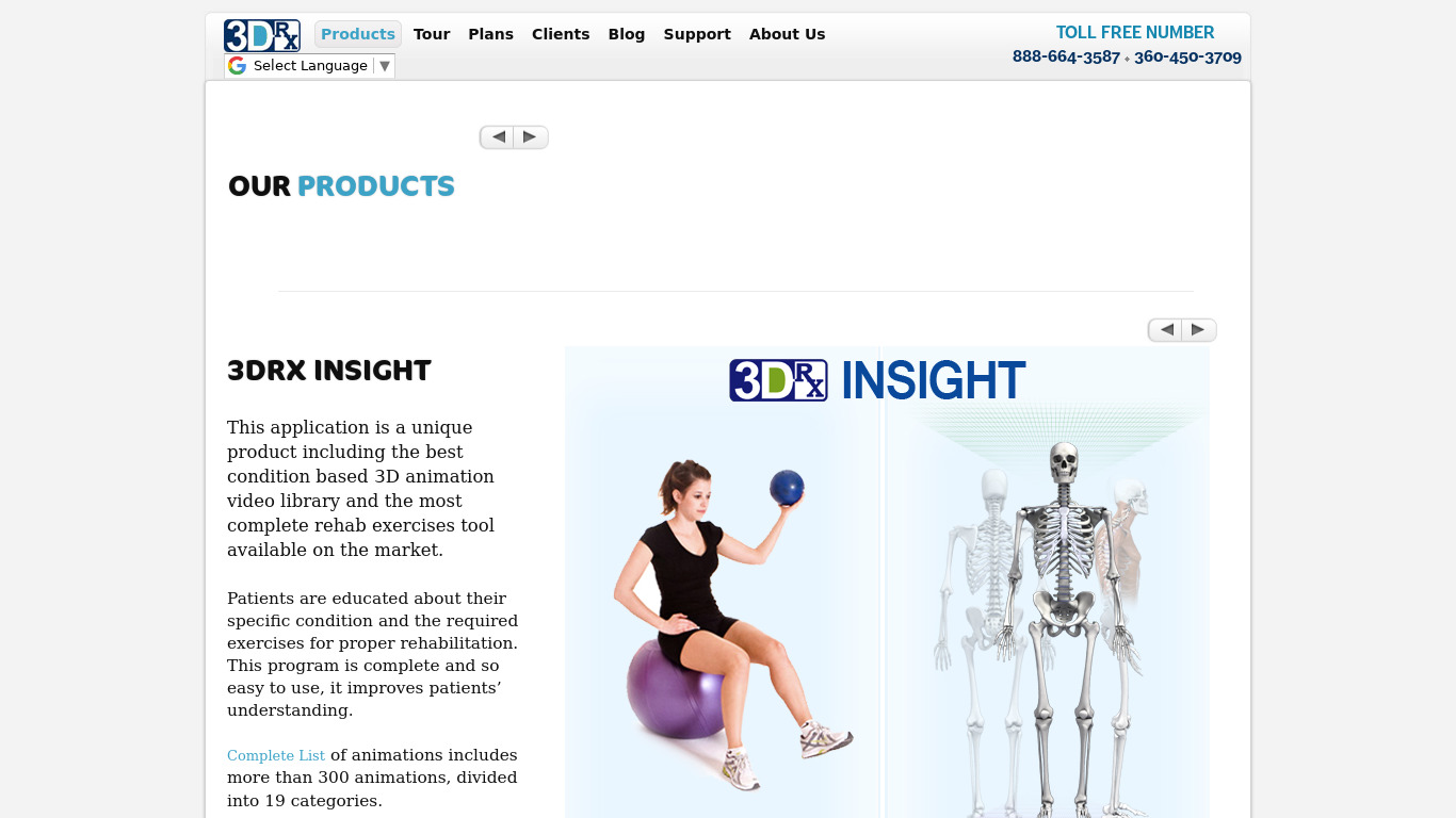 3DRX Insight Landing page
