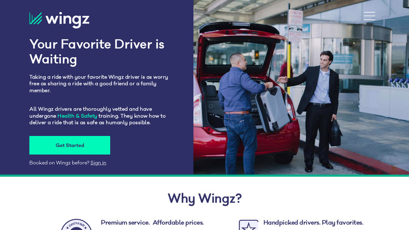 Wingz Landing Page