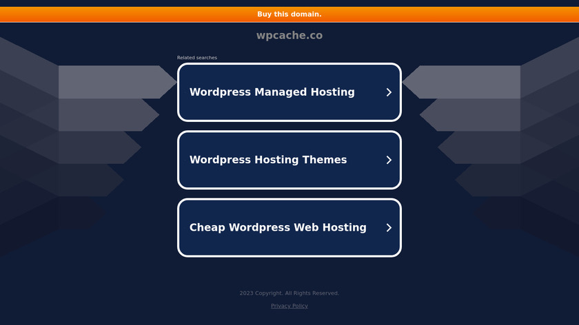 wpCache® Landing Page