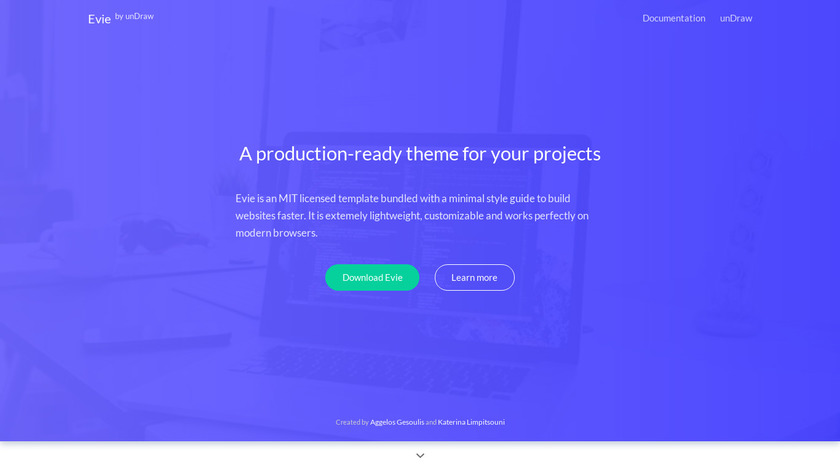 Evie by unDraw Landing Page
