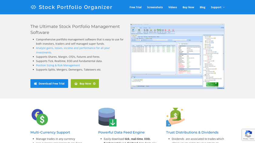 Stock Portfolio Organizer Landing Page