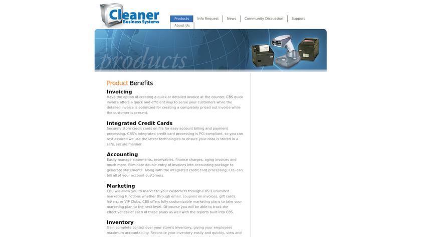 cleanerbusiness.com CBS Landing Page