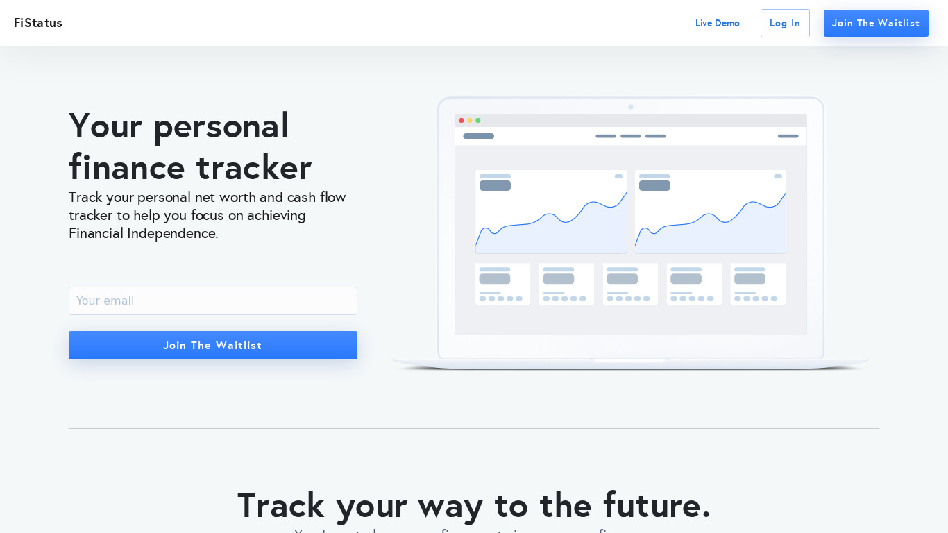 FiStatus Landing page