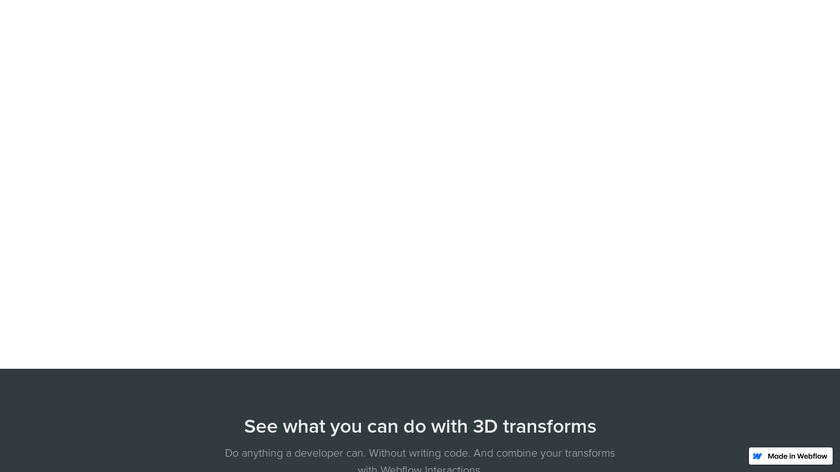 Webflow 3D Transforms Landing Page