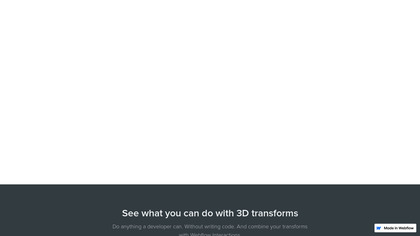 Webflow 3D Transforms image