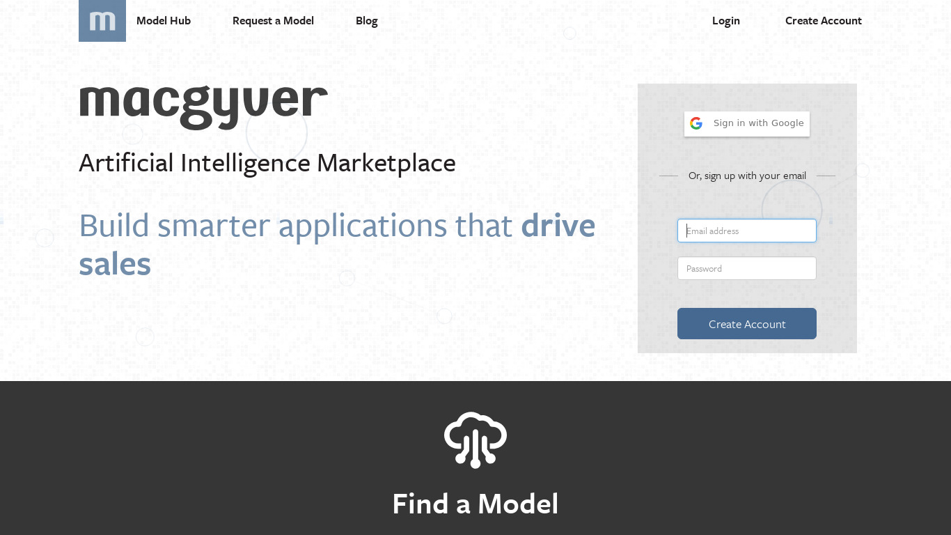 Askmacgyver.com Landing page
