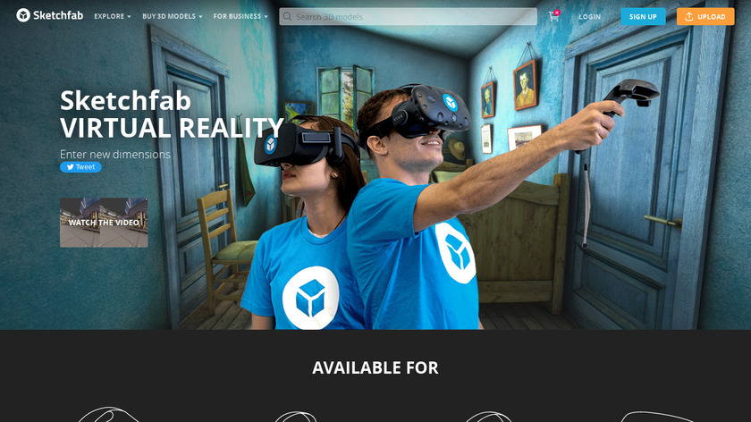 Sketchfab Virtual Reality Landing Page