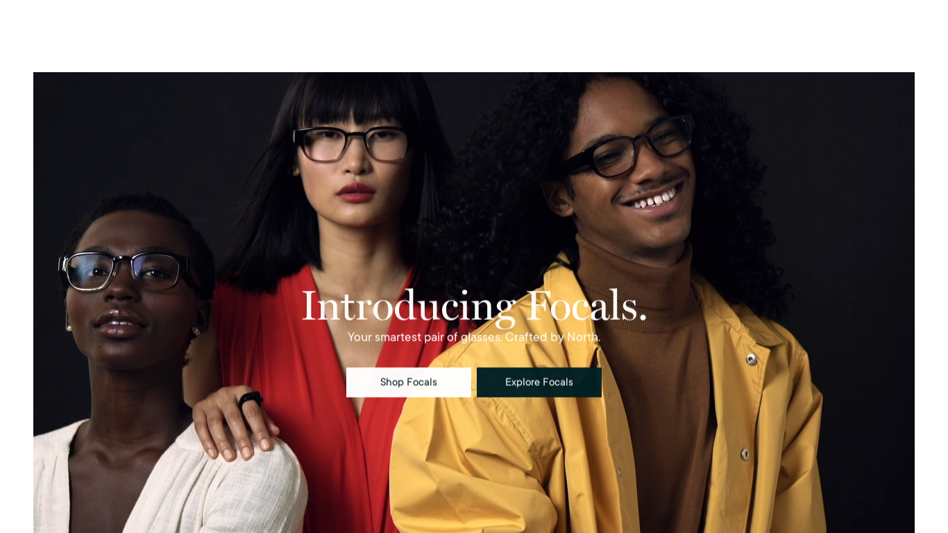Focals by North Landing page