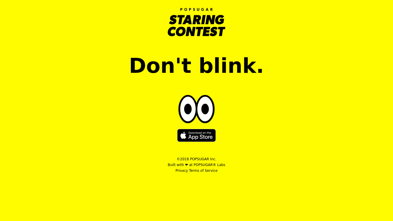 Staring Contest Landing page