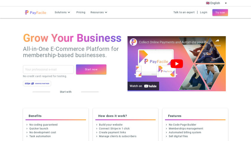 PayFacile Landing Page