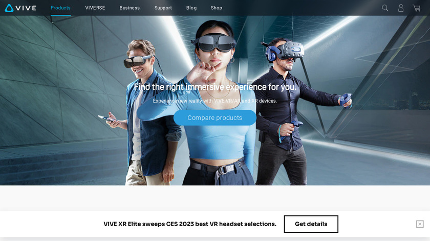 HTC Vive Landing Page