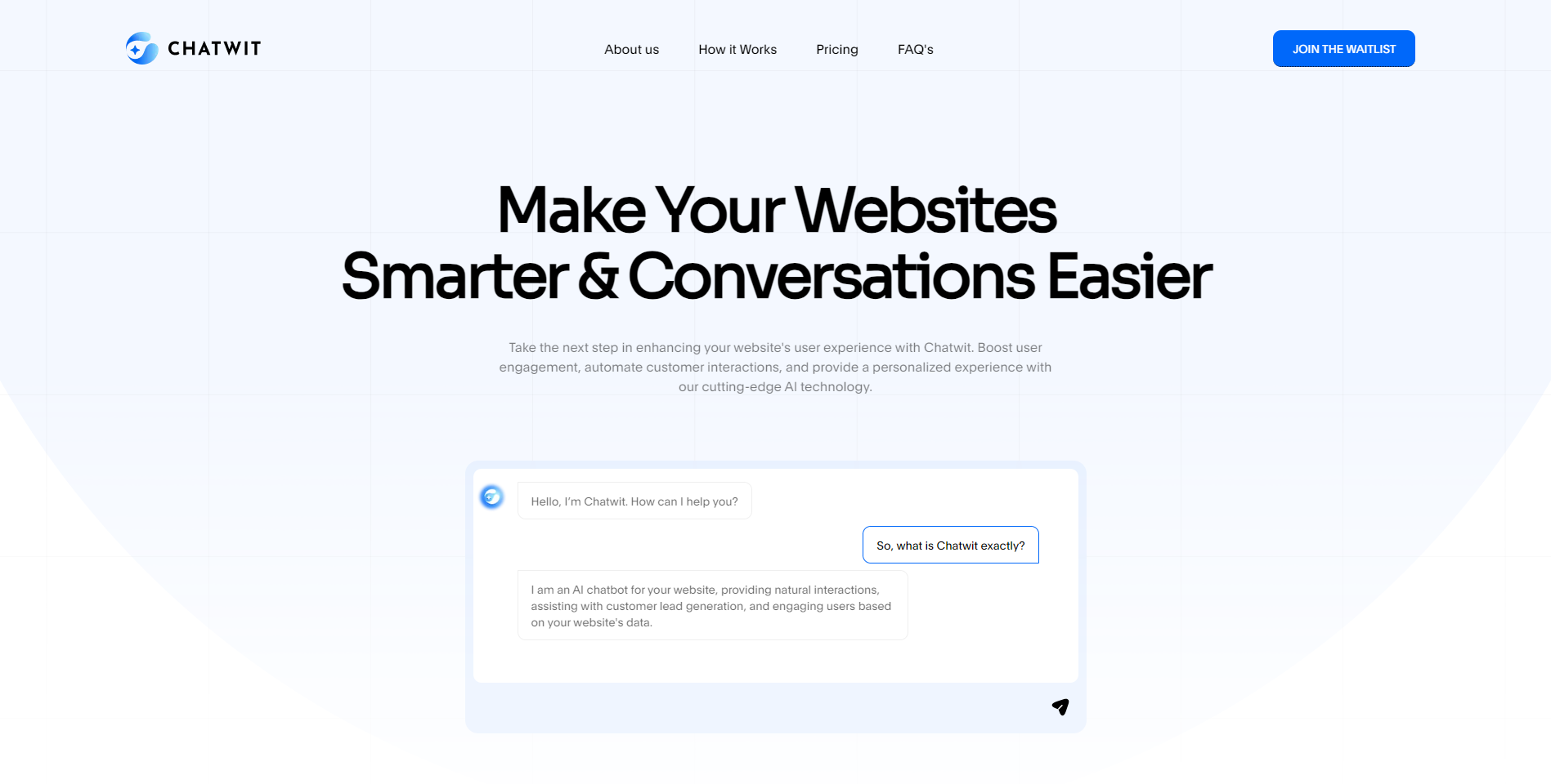 Chatwit AI Landing page