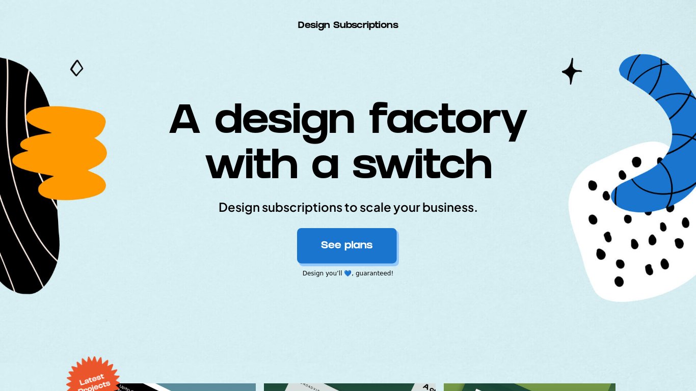 Design Subscriptions Landing page