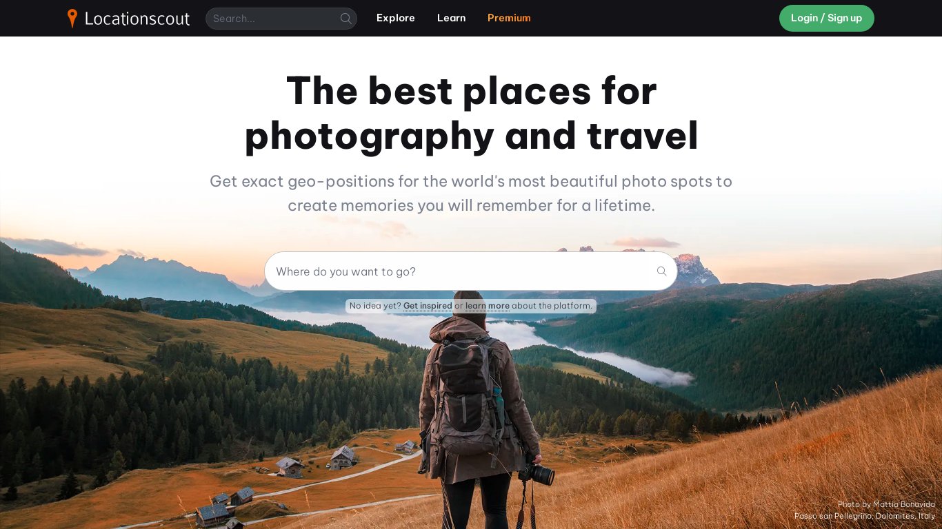 Locationscout.net Landing page