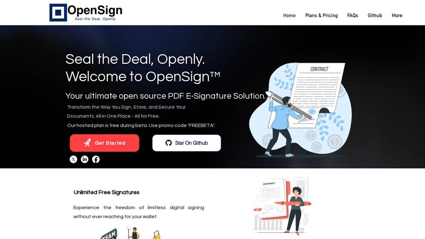 OpenSign Landing Page