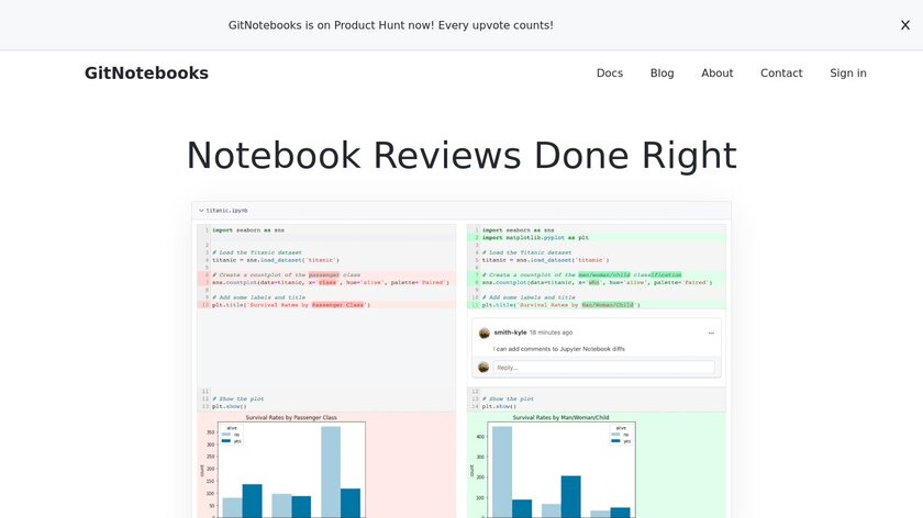 GitNotebooks Landing Page