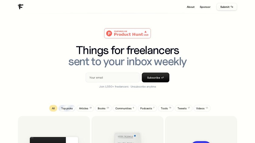 Freelance Things Landing Page