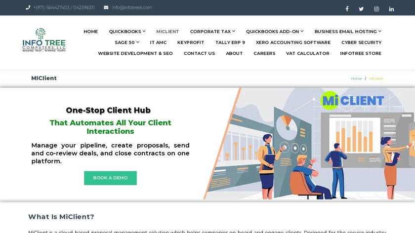 Infotreeit MiClient Landing Page