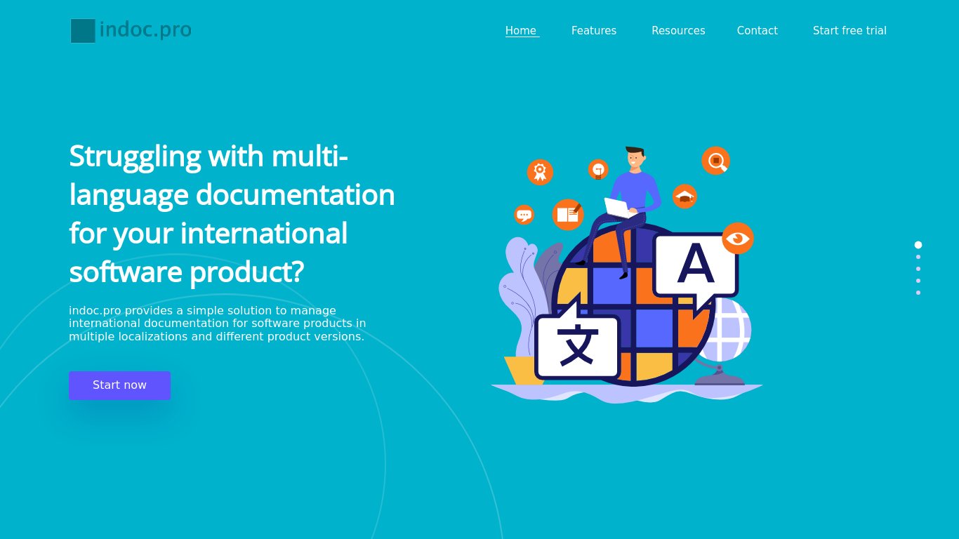 indoc.pro Landing page