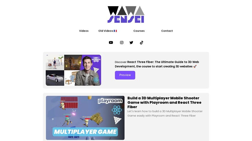 WawaSensei.dev Landing Page