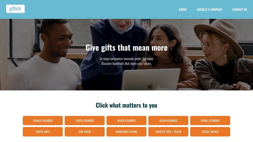 Giftish Landing Page