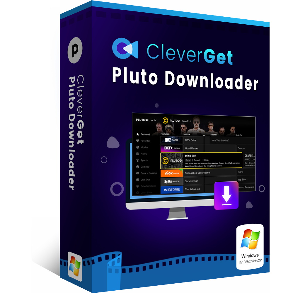 CleverGet Pluto Downloader Landing page