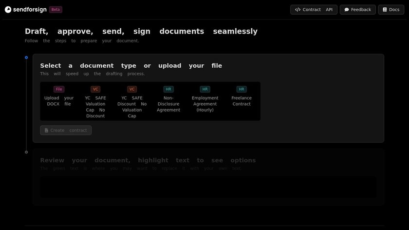 Sendforsign Landing Page