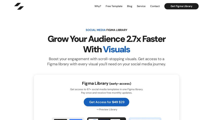 Social Media Figma Library Landing Page