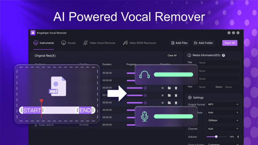 Kingshiper Vocal Remover for Windows Landing Page