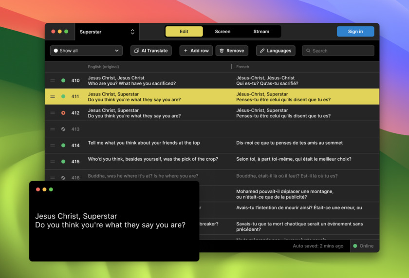 Captitles Landing Page
