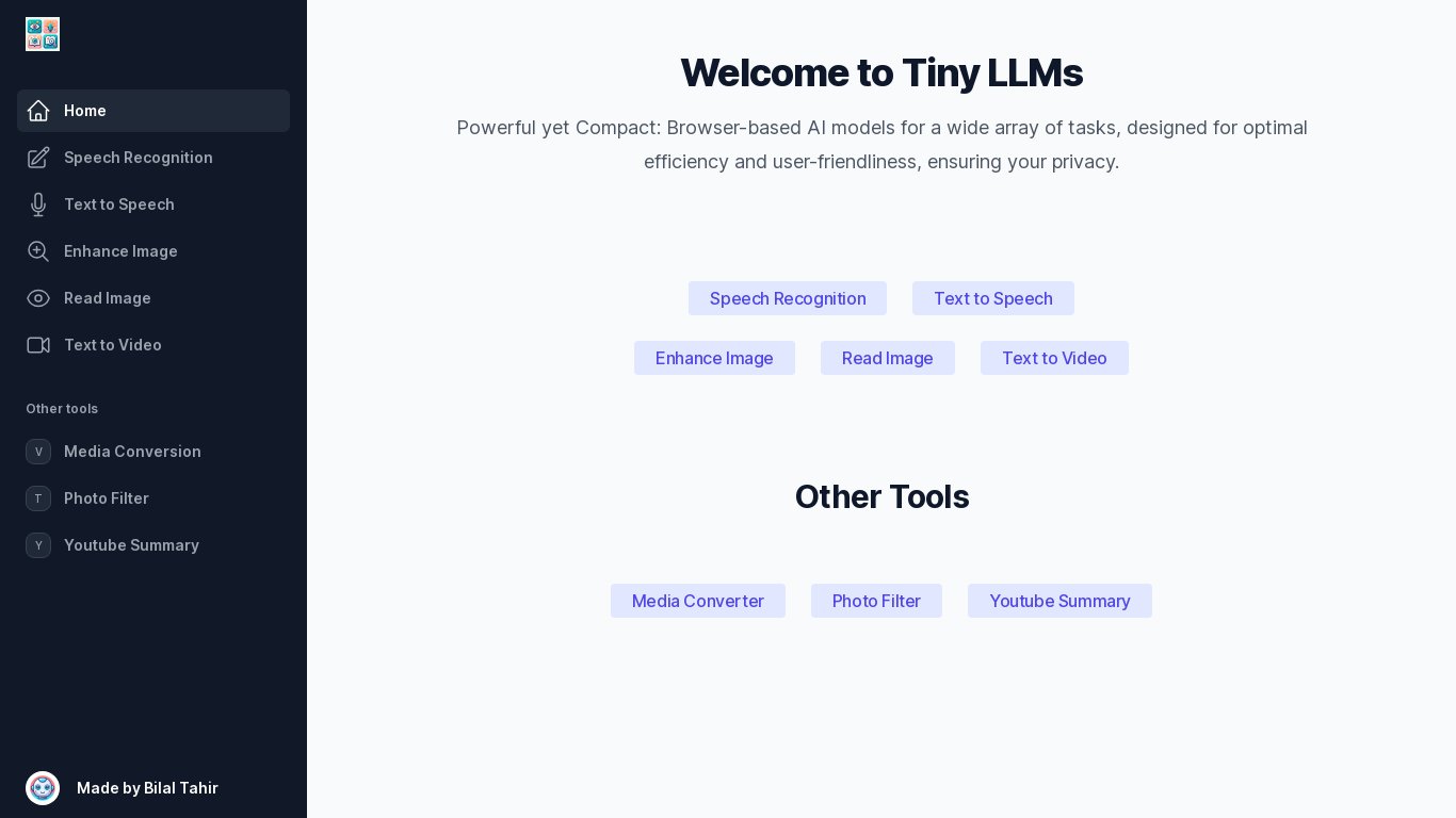 Tiny LLMs Landing page