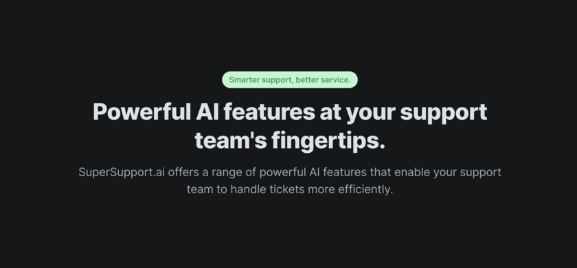 SuperSupport.ai Landing Page