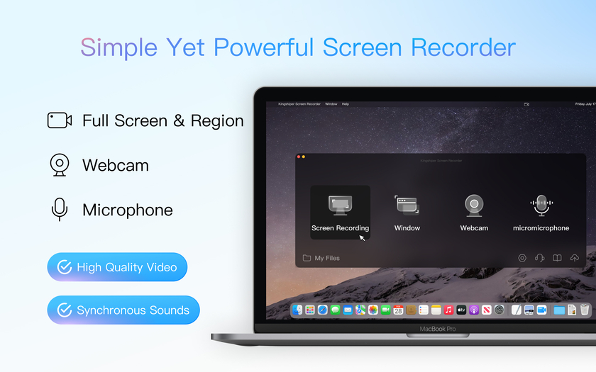 Kingshiper Screen Recorder for Mac Landing Page