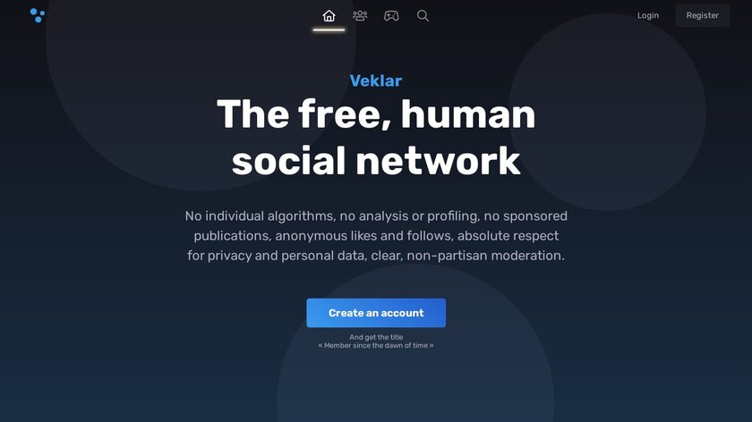 Veklar Landing Page