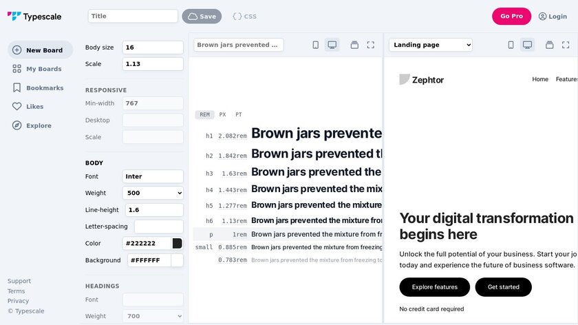 Typescale Landing Page