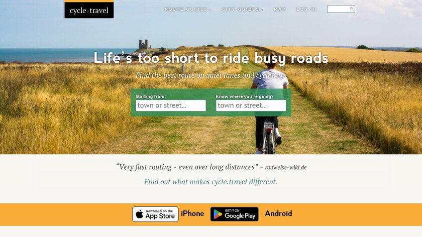 cycle.travel Landing Page