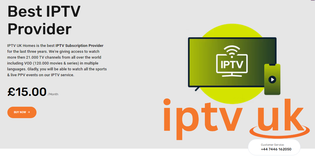 IPTV UK Landing page