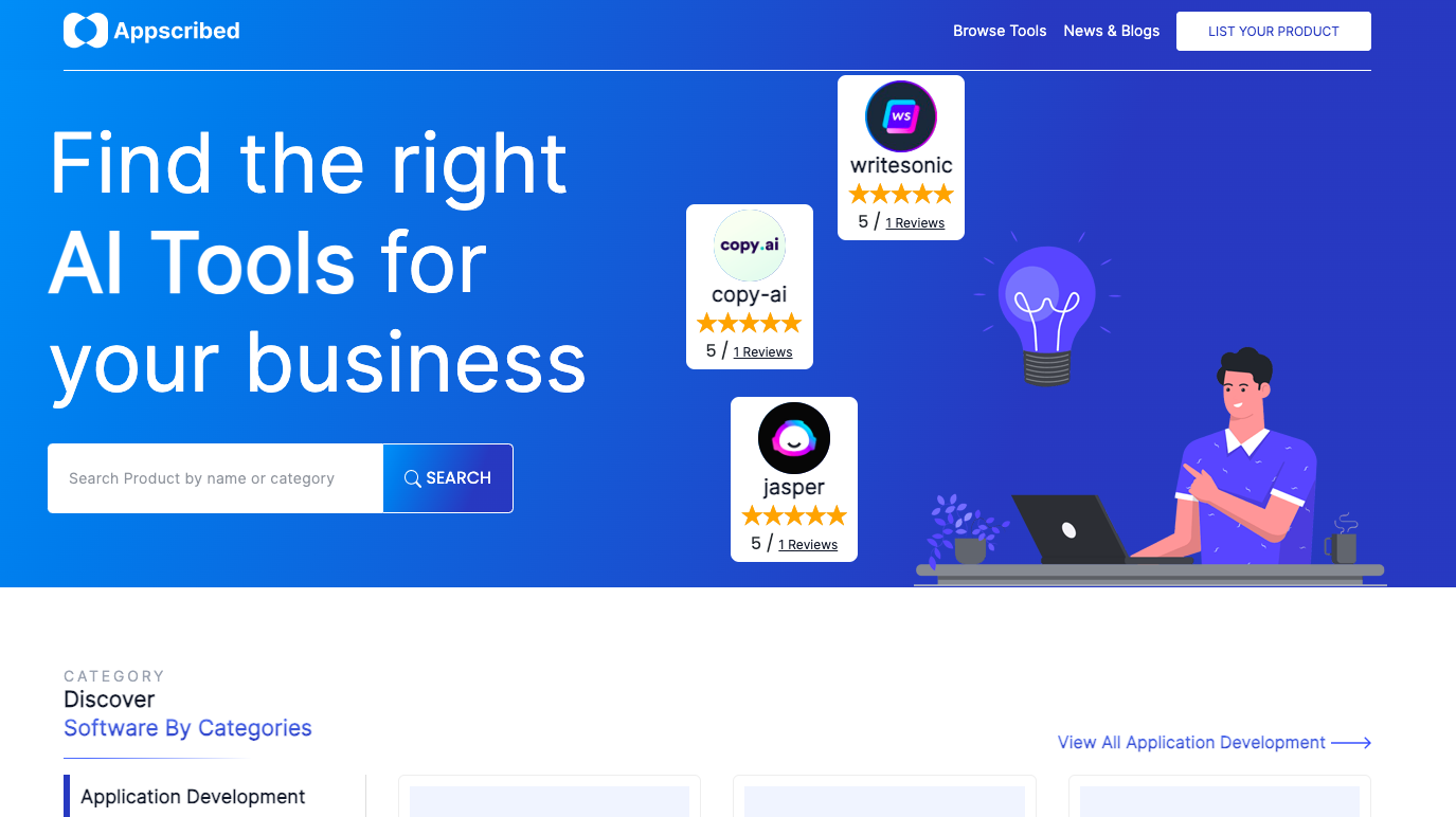 Appscribed Landing page