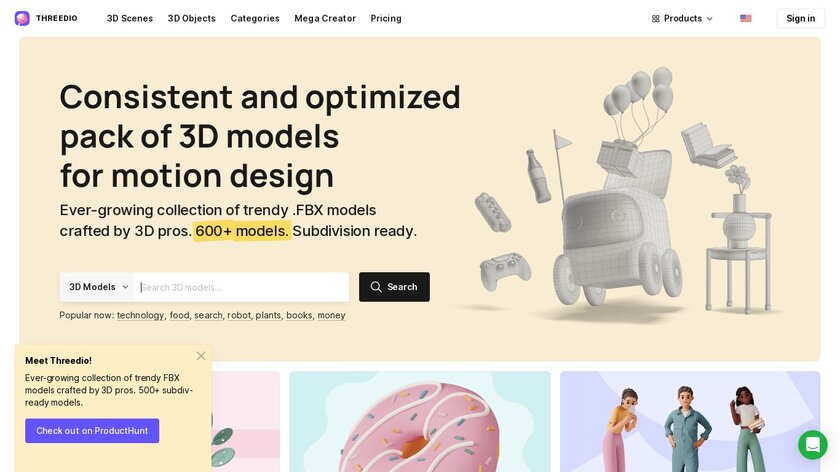 Threedio Landing Page