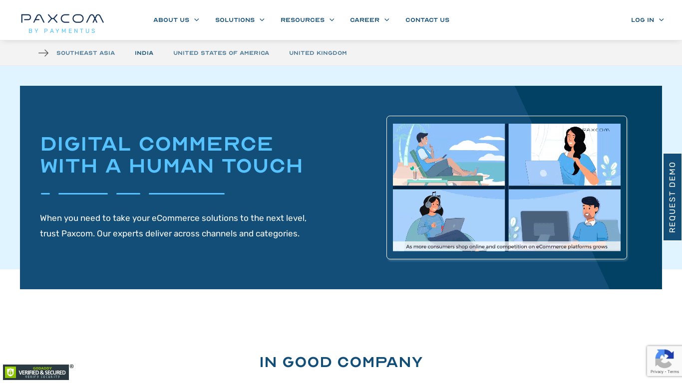 Paxcom AI Landing page