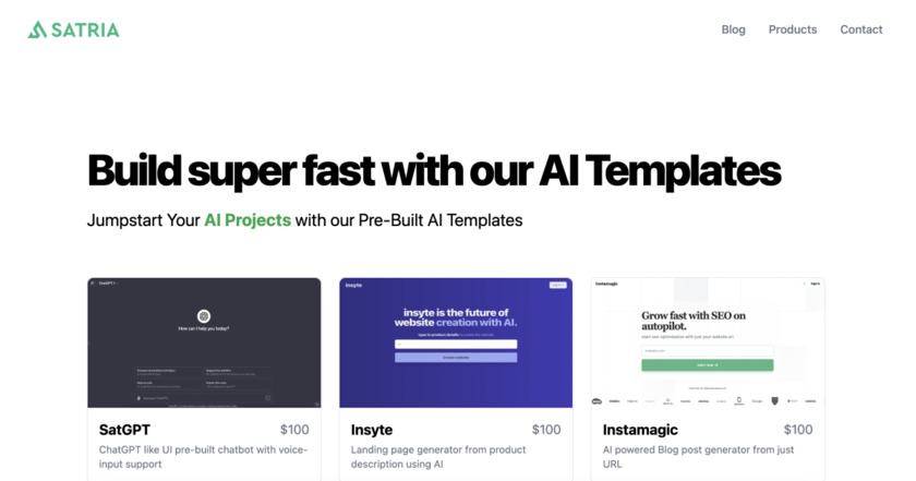 Satria AI Landing Page