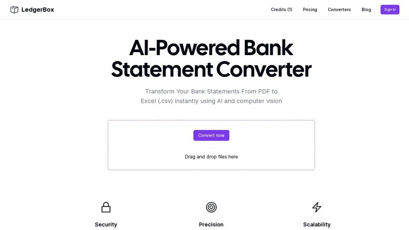 LedgerBox Landing Page