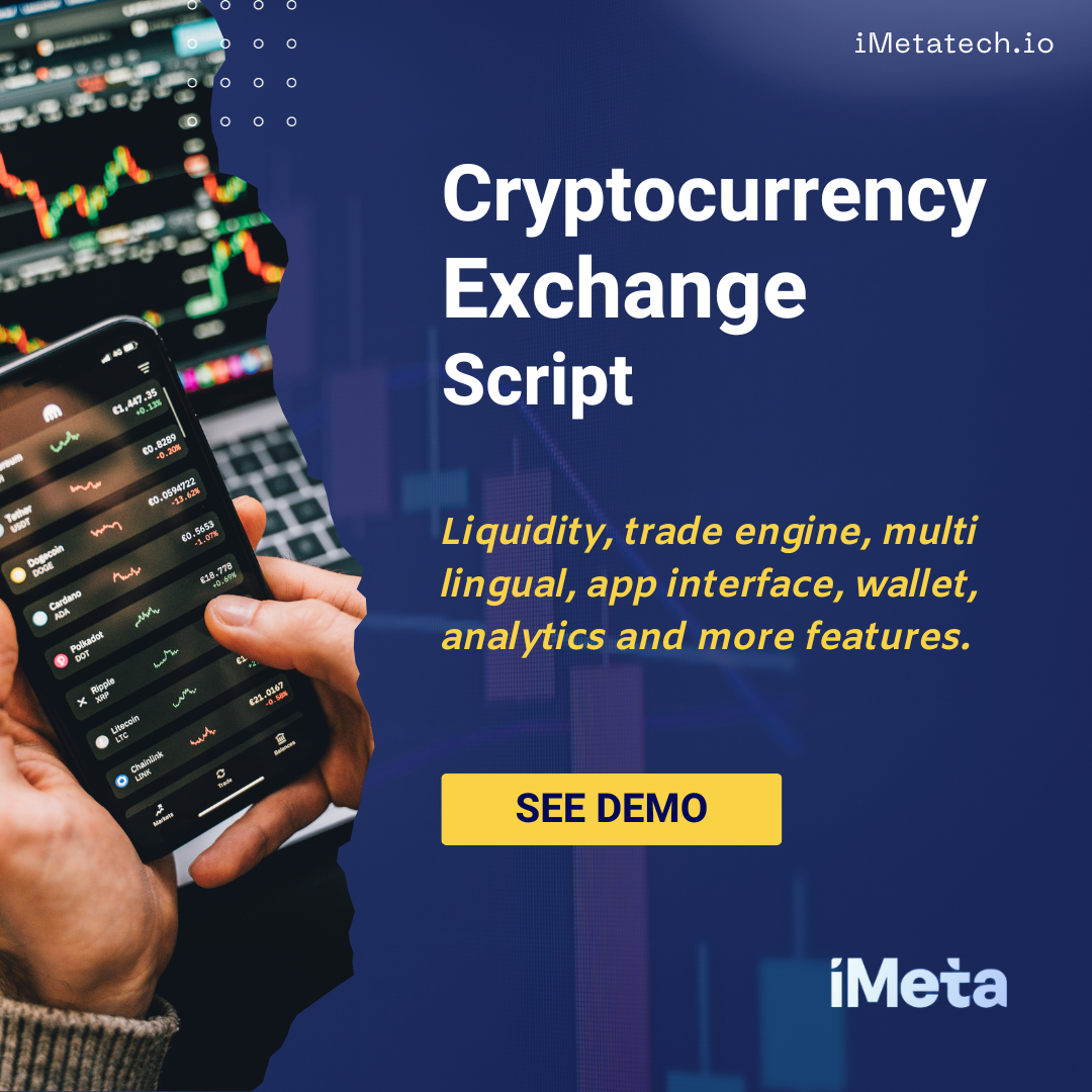 iMeta Crypto Exchange Script Landing page