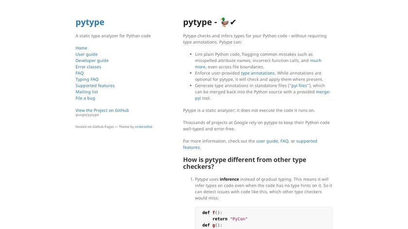 pytype Landing Page