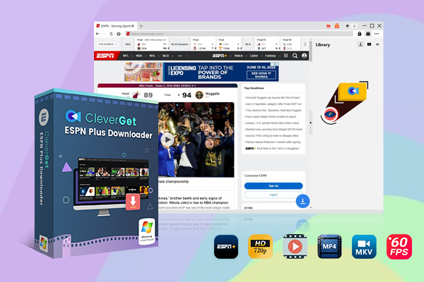 CleverGet ESPN Plus Downloader Landing page