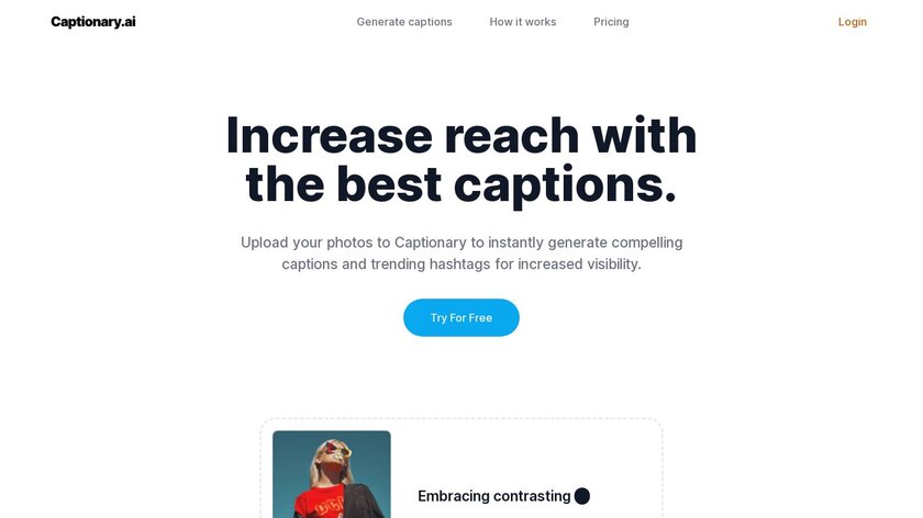 Captionary.ai Landing Page